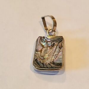 925 silver setting for this natural Abalone pendant!
